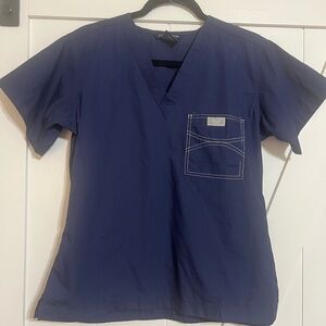 Blue Sky Scrub Top Navy Size Medium